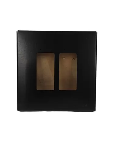 Vimar 08606.N Plaque en aluminium à 2 modules avec bouton-pression noir